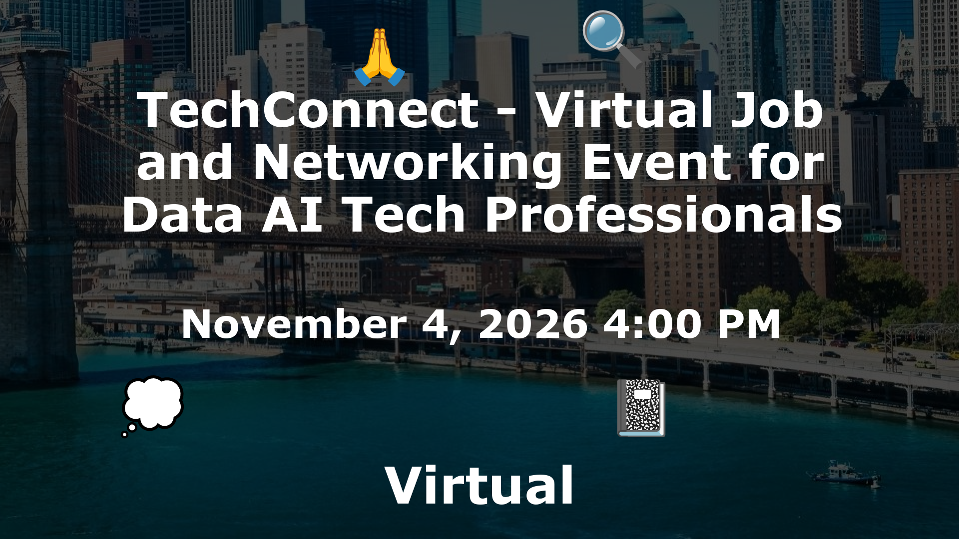 TechConnect - Virtual Job and Networking Event for Data AI Tech Professionals event image